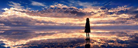 08597-2612756241-((1girl)),solo,cloud, sky, scenery, solo, cloudy sky, silhouette, reflection.png